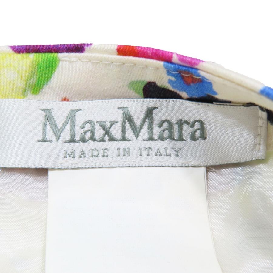 Max Mara マックスマーラ ワンピース 膝丈 花柄 スリット ノースリーブ 42 マルチカラー レディース 古着 中古 | Max Mara | 05