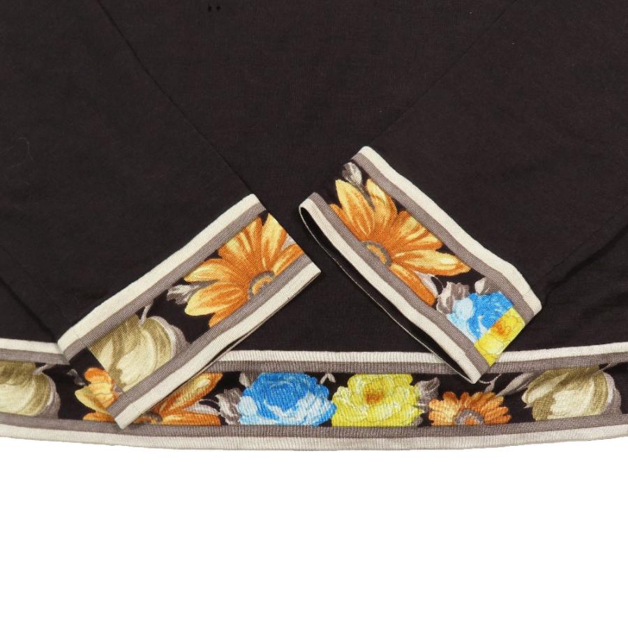 LEONARD FASHION レオナールファッション ウール 肩パッド 花柄 ブラウス カットソー 長袖 L ブラウン レディース 古着 中古 | LEONARD FASHION | 03