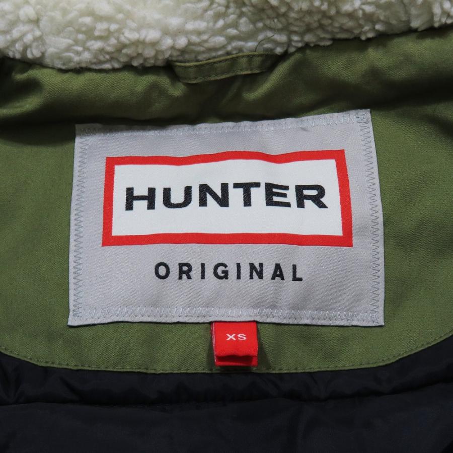 良品 HUNTER ハンター ミリタリー モッズジャケット ファーフード 中綿 ブルゾン ボア アウター コート XS カーキ レディース 古着 中古 | HUNTER | 06