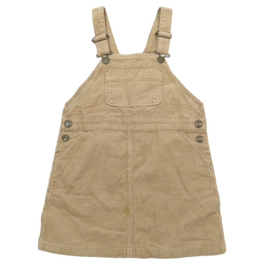 良品 green label relaxing グリーンレーベルリラクシング 子供服 コーデュロイ ジャンパースカート サロペット 115 ベージュ キッズ 古着 中古 | green label relaxing