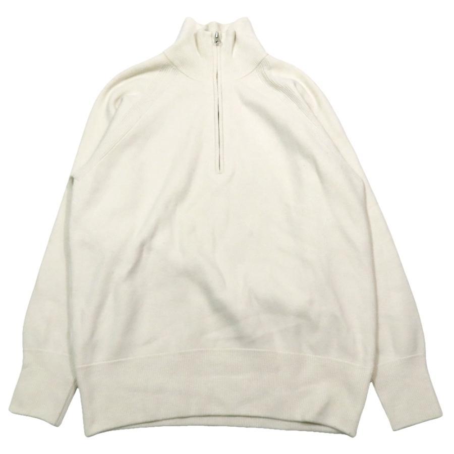 良品 green label relaxing グリーンレーベルリラクシング ハーフジップ ニット セーター 長袖 カットソー M ライトベージュ メンズ 古着 中古 | green label relaxing