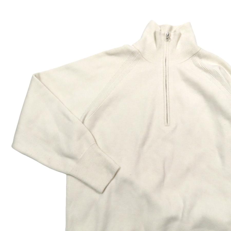 良品 green label relaxing グリーンレーベルリラクシング ハーフジップ ニット セーター 長袖 カットソー M ライトベージュ メンズ 古着 中古 | green label relaxing | 03