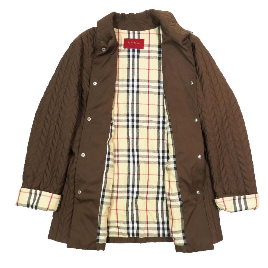 良品 BURBERRY LONDON バーバリーロンドン ノバチェック キルティング ハーフコート ジャケット アウター 44 大きいサイズ ブラウン レディース 古着 中古 |  | 01