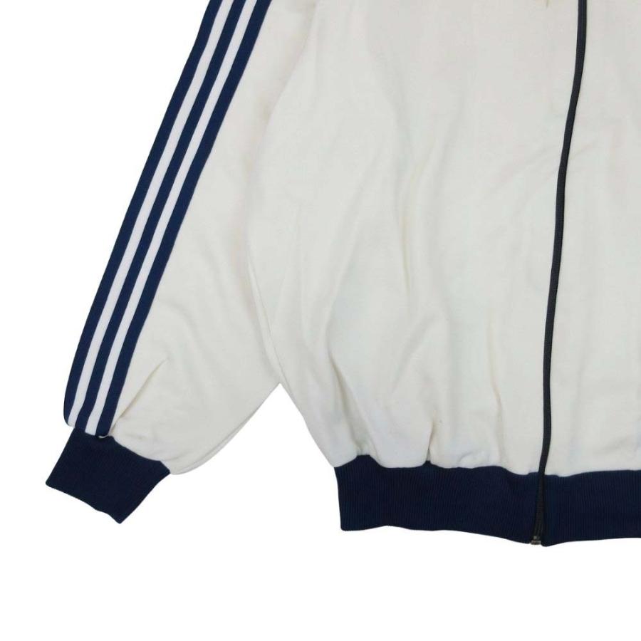 良品 adidas アディダス 70s 80s デサント製 ヴィンテージ ADS-4F トラックジャケット ジャージ アウター 4号 アイボリー 紺 メンズ 古着 中古 | adidas Originals | 03