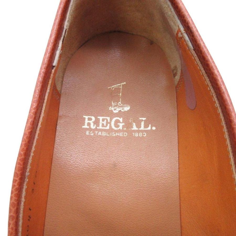 良品 REGAL リーガル 6377 コインローファー ペニーローファー シューズ 革靴 型押し スリッポン 26.0EE 茶 ブラウン メンズ 古着 中古 | REGAL | 07