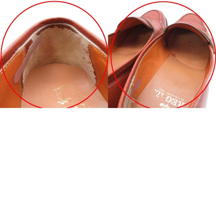 良品 REGAL リーガル 6377 コインローファー ペニーローファー シューズ 革靴 型押し スリッポン 26.0EE 茶 ブラウン メンズ 古着 中古 | REGAL | 09