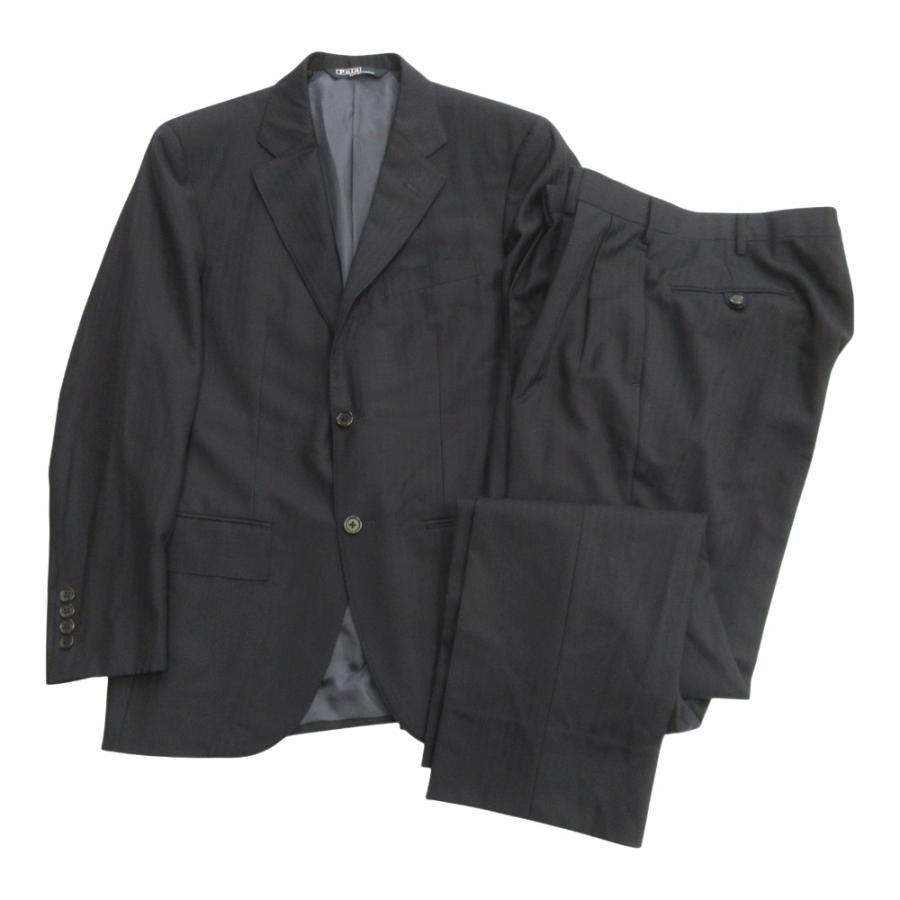 美品 Polo by Ralph Lauren ポロバイラルフローレン 90's 00's スーツ テーラード ジャケット パンツ 三角タグ ヴィンテージ ネイビー メンズ 古着 中古 | 