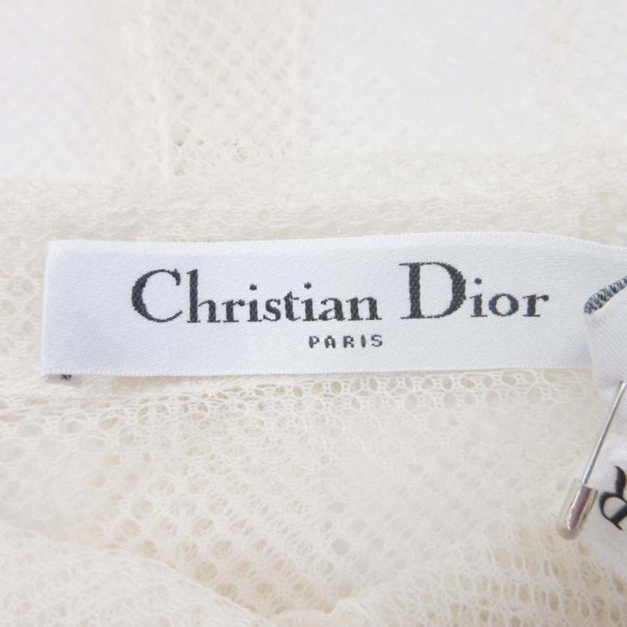 未使用 Christian Dior クリスチャンディオール 20aw メッシュ素材 ブラウス 長袖 シャツ シースルー トップス 40 アイボリー レディース 古着 中古 | Christian Dior | 08
