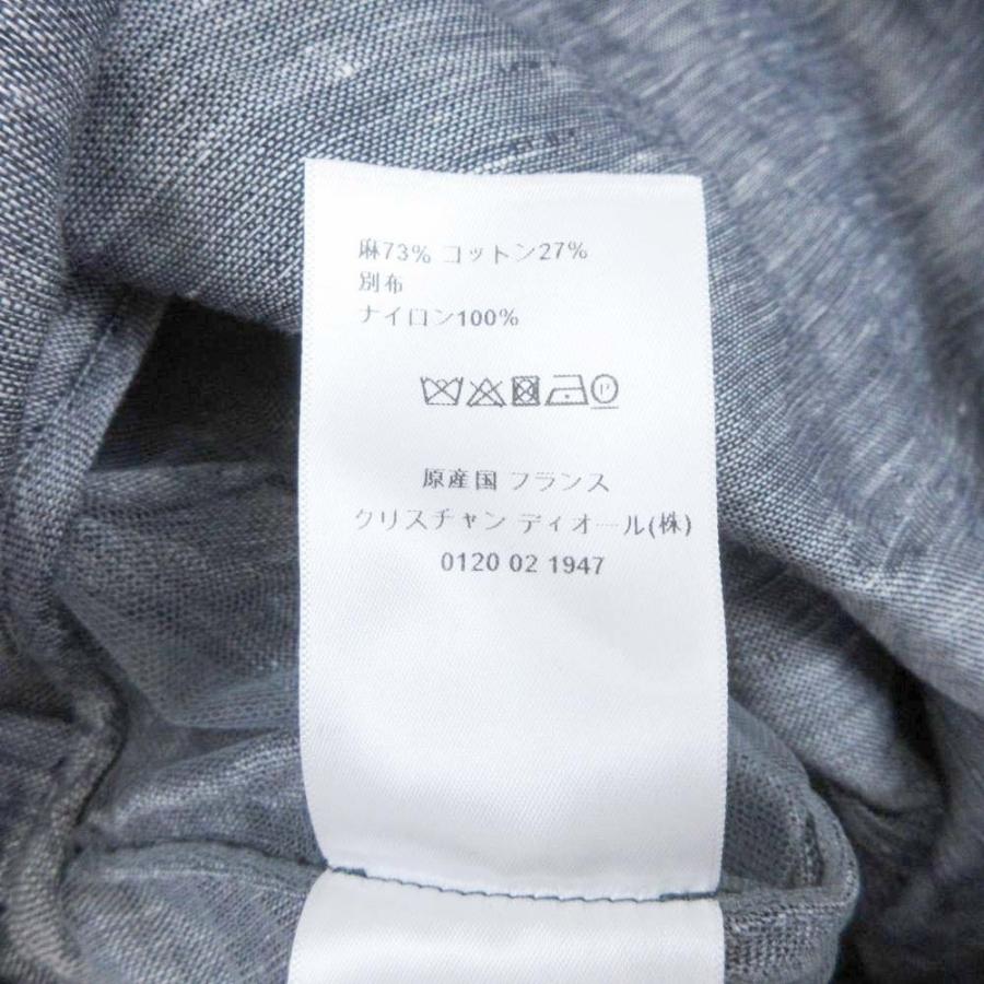 美品 Christian Dior クリスチャンディオール 21ss リネンコットン ドレス ラップ ウエストマーク ワンピース ロング 34 グレー レディース 古着 中古 | Christian Dior | 06