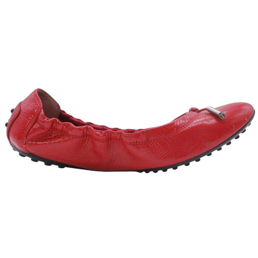 良品 TOD’S トッズ ドライビングシューズ バレエシューズ フラットシューズ 靴 リボン エナメル 39.5 赤 レッド レディース 古着 中古 |  | 02