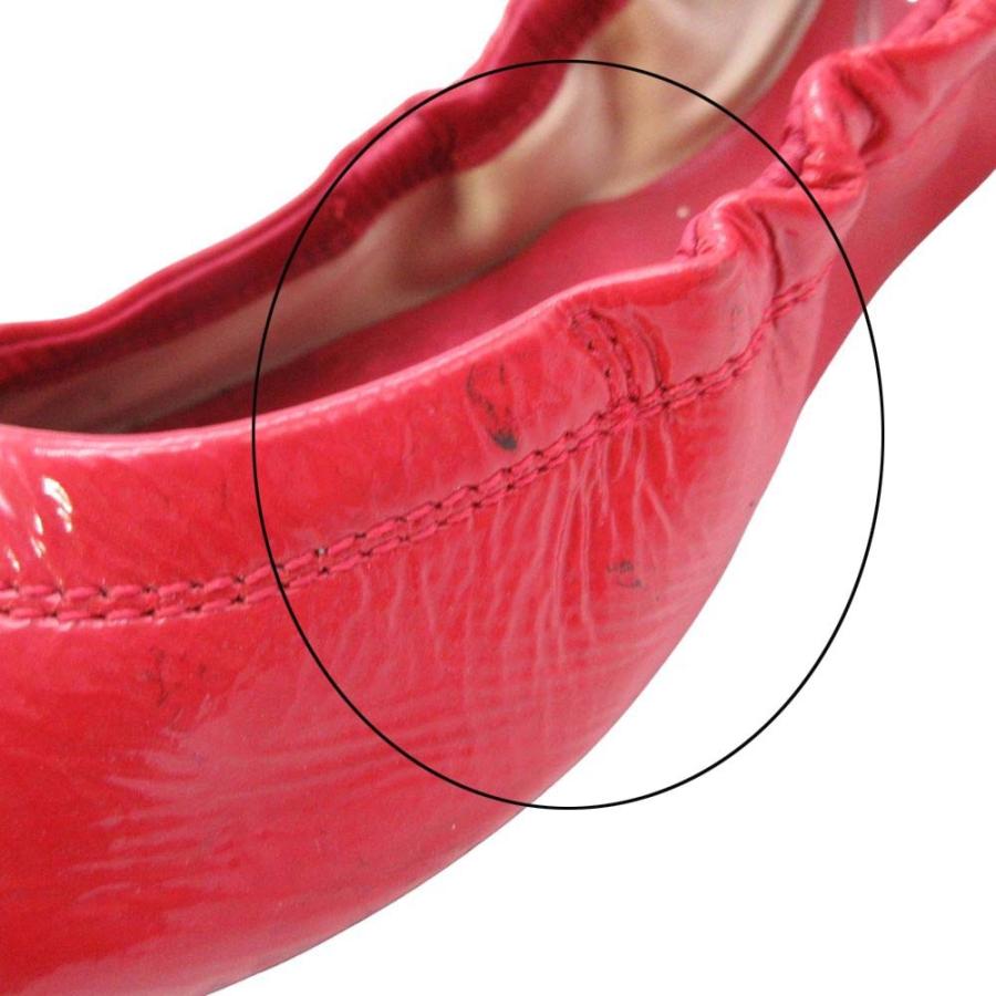 良品 TOD’S トッズ ドライビングシューズ バレエシューズ フラットシューズ 靴 リボン エナメル 39.5 赤 レッド レディース 古着 中古 |  | 08