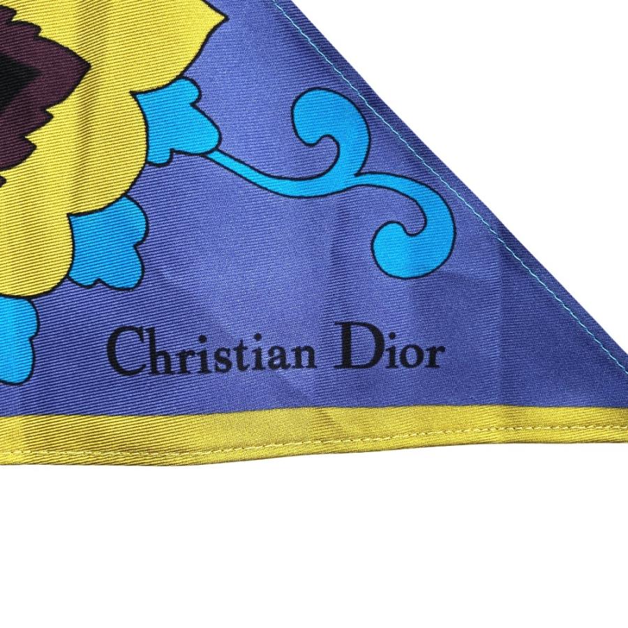 未使用 Christian Dior クリスチャンディオール フラワー ホルターネック シルク トップス カットソー シャツ ブラウス ブルー×マルチ レディース 古着 中古 | Christian Dior | 06