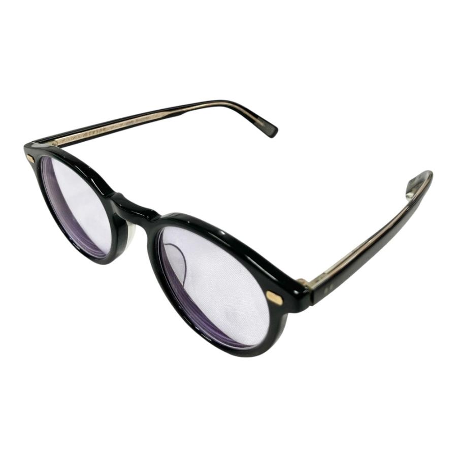 良品 EYEVAN アイヴァン Puerto 47 プエルト 度入り アイウェア 眼鏡 メガネ サングラス 47□22-145 ゴールド金具 黒 ブラック メンズ 古着 中古 | EYEVAN | 01