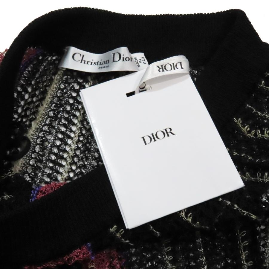 未使用 Christian Dior クリスチャンディオール 21SS リネンレース メッシュ フレアスカート ゴムウエスト ロング フリンジ 36 ブラック レディース 古着 中古 | Christian Dior | 05
