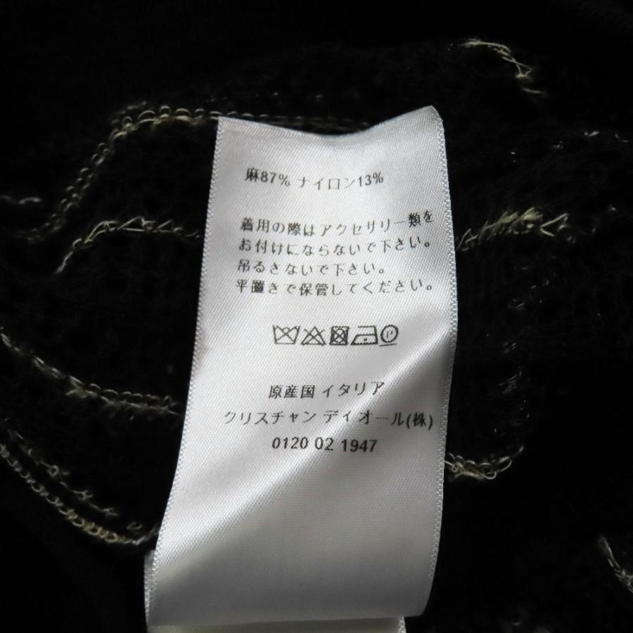 未使用 Christian Dior クリスチャンディオール 21SS リネンレース メッシュ フレアスカート ゴムウエスト ロング フリンジ 36 ブラック レディース 古着 中古 | Christian Dior | 07