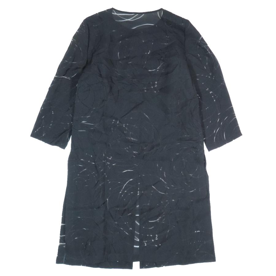 未使用 Pierre Cardin ピエールカルダン  シアー シースルー オーガンジー ワンピース 膝丈 ロングカーディガン 40 ブラック レディース 古着 中古 | pierre cardin | 01