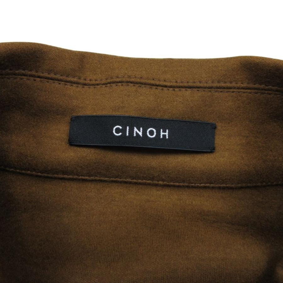 新品同様 CINOH チノ ビッグポケット ウールシャツ カットソー トップス ウールジャージー シャツジャケット 長袖 46 茶 ブラウン メンズ 古着 中古 | CINOH | 06