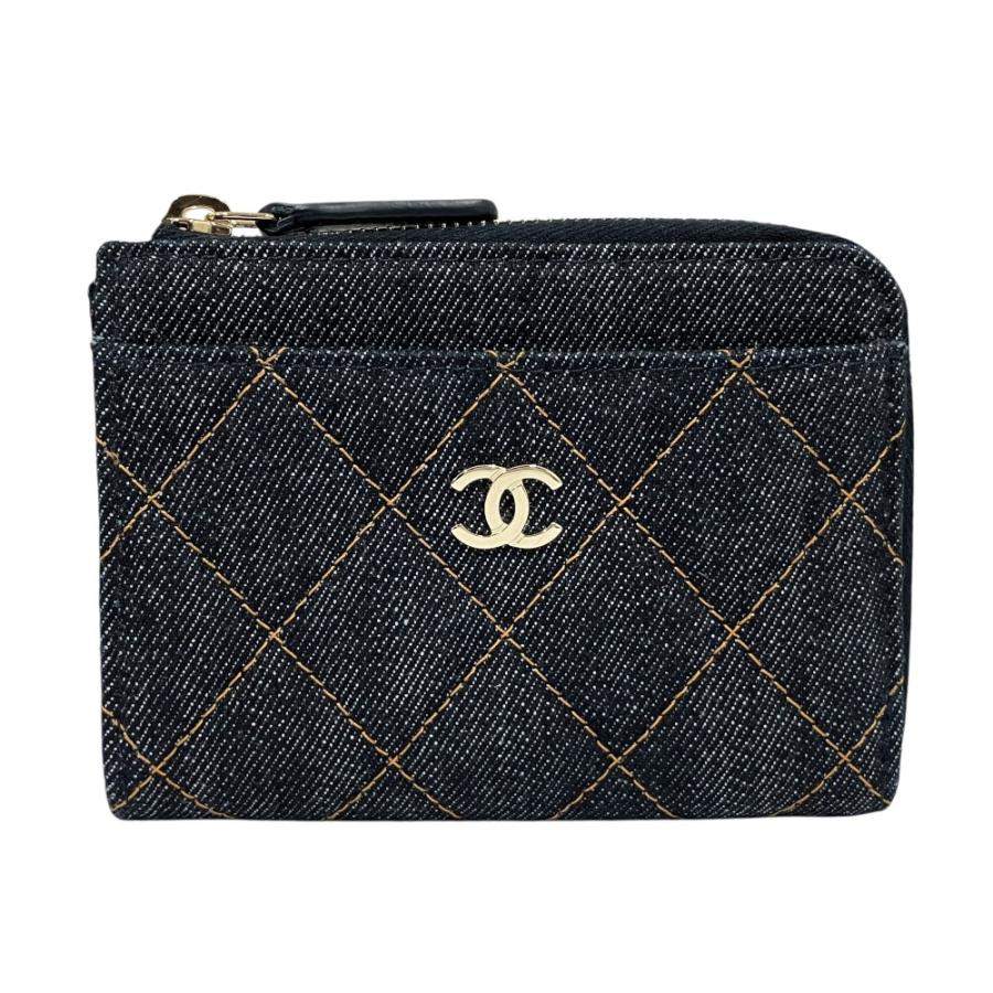 値下げ！新品・未使用！CHANEL 限定のデニムケース付き CHANEL（シャネル） 新品同様 26SS デニム マトラッセ カードホルダー