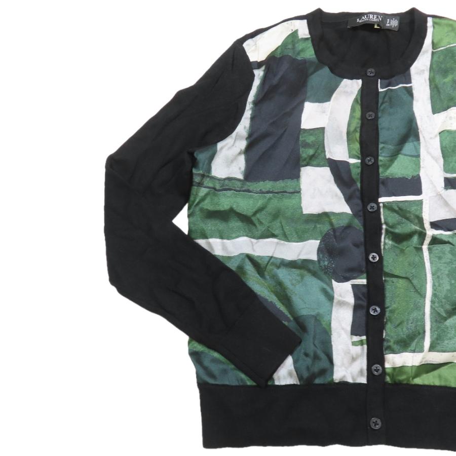 美品 LAUREN Ralph Lauren ローレンラルフローレン アンサンブル セットアップ ノースリーブ ニット カーディガン SP ブラック レディース 古着 中古 | LAUREN RALPH LAUREN | 03
