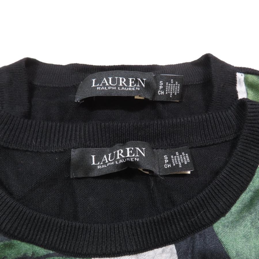 美品 LAUREN Ralph Lauren ローレンラルフローレン アンサンブル セットアップ ノースリーブ ニット カーディガン SP ブラック レディース 古着 中古 | LAUREN RALPH LAUREN | 06
