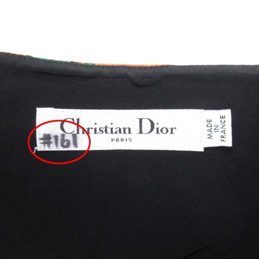 未使用 Christian Dior クリスチャンディオール 21aw サンプル品 ダイナソー ビスチェ ノースリーブ カットソー 恐竜 総柄 36 オレンジ レディース 古着 中古 | Christian Dior | 04