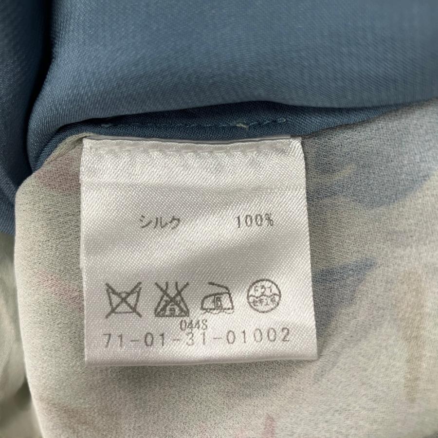 良品 DRIES VAN NOTEN ドリスヴァンノッテン シルク ノースリーブ カットソー シャツ 花柄 フラワー 38 青 ブルー レディース 古着 中古 | DRIES VAN NOTEN | 06