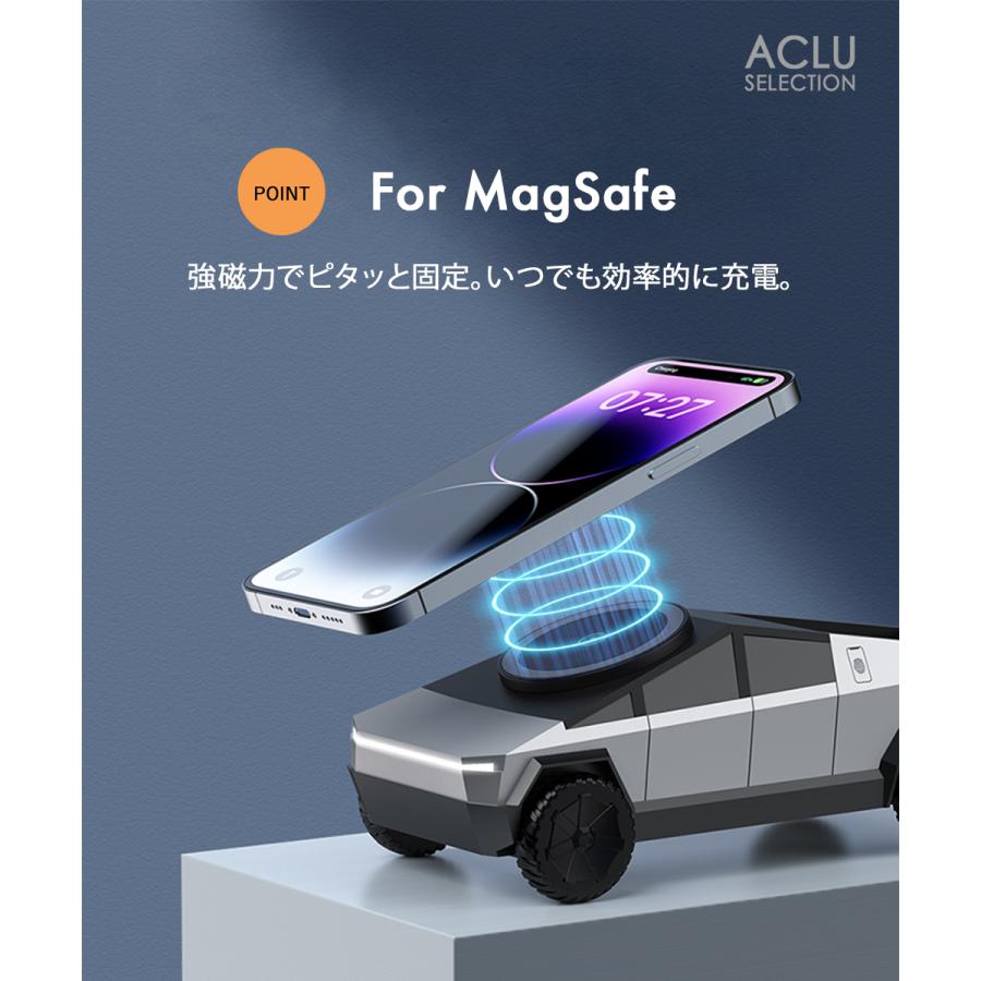 Qi2 ワイヤレス充電器 3in1 車型 オシャレ CyberDock マグセーフ
