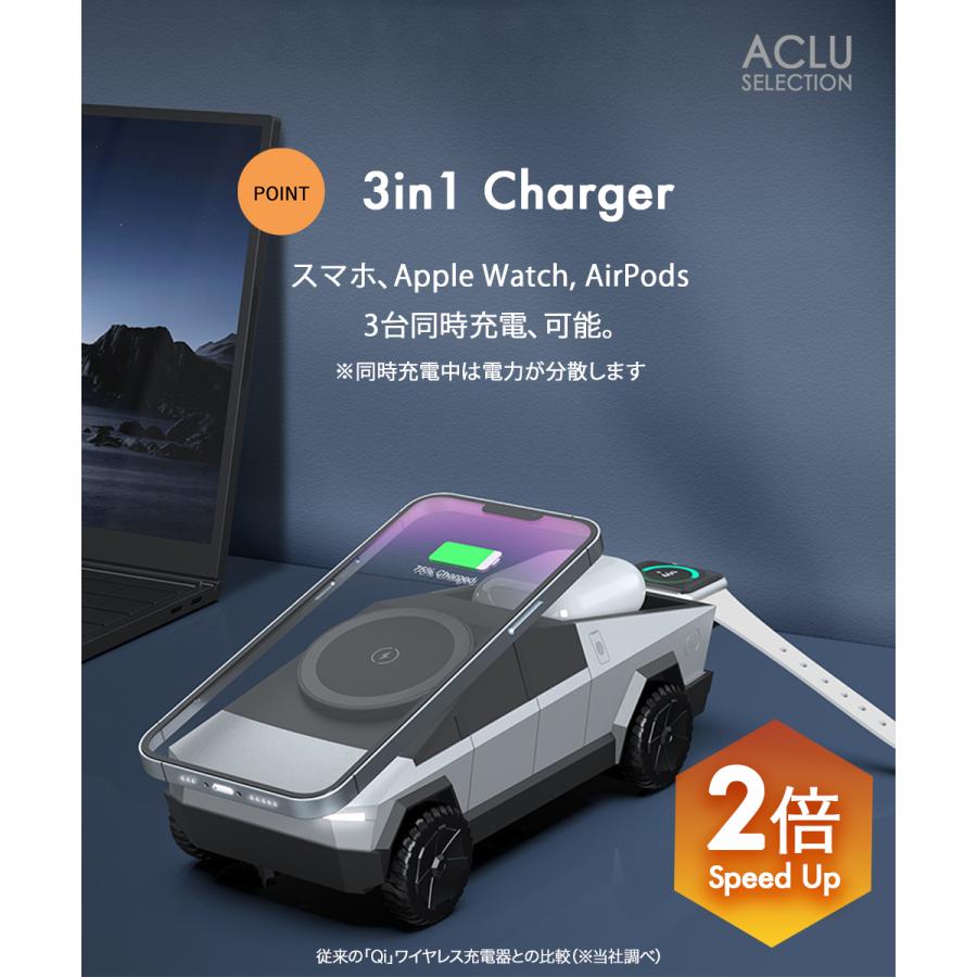 CyberDock 多機能ワイヤレス充電器 本体 CyberDock 多機能ワイヤレス充電器 本体 Qi2 ワイヤレス充電器 3in1