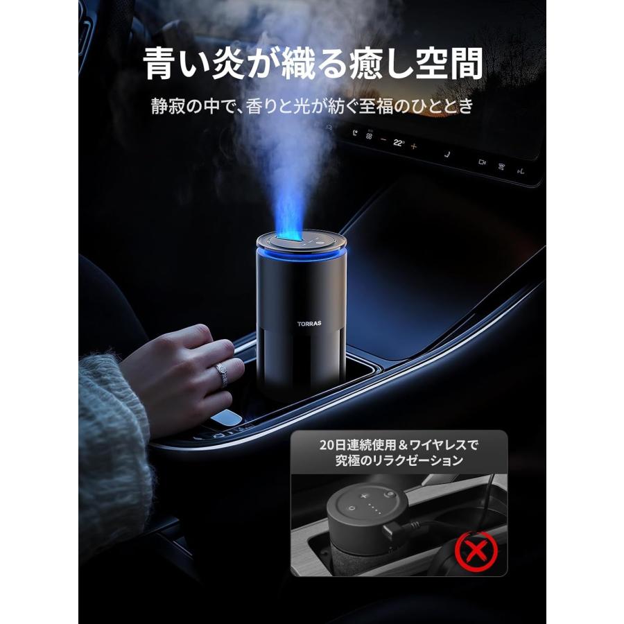 2026最新】TORRAS 車 アロマディフューザー CF12 芳香剤 詰まりにくい