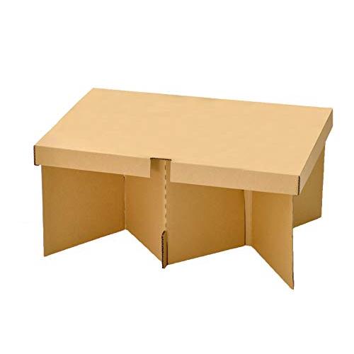 アートナップ 折りたたみ ダンボール テーブル アウトドア 災害用 使い捨てテーブル (時)51.2×34.5×24.0cm | 