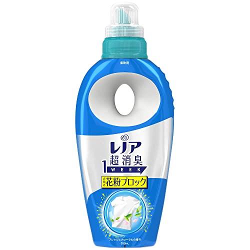 レノア 超消臭1week 柔軟剤 衣類の花粉ブロック フレッシュフローラル 本体 530mL | 