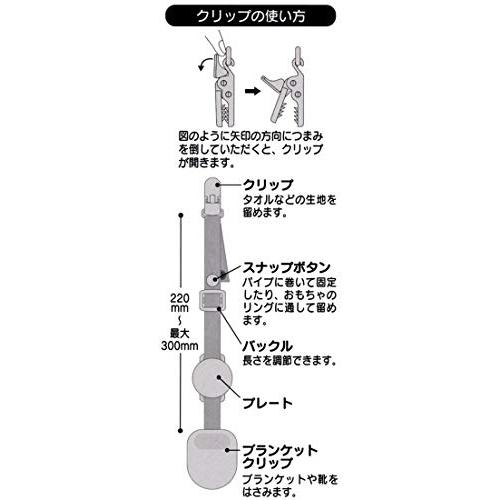 スケーター 2WAY ベビー ブランケットクリップ ホルダー クリップ スナップボタン 2個セット キティ フォレスト |  | 06