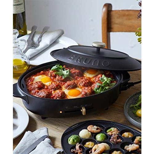 BRUNO ブルーノ オーバルホットプレート 本体 プレート3種 (たこ焼き 