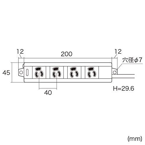 サンワサプライ 電源タップ 3P・4個口 10m 裏面マグネット・3P→2P変換アダプタ付き TAP-MG341N2-10｜remtory｜03