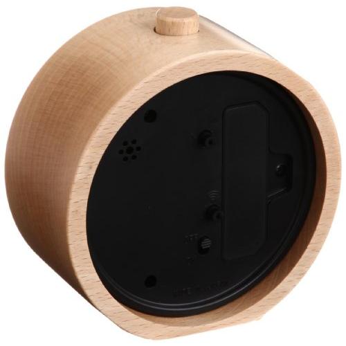 レムノス アラーム時計 アナログ リキアラーム 天然色木地 RIKI ALARM