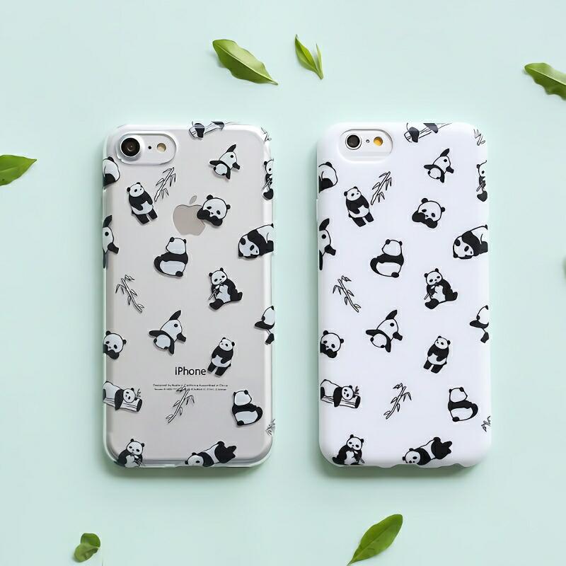 BGM iPhone 6 6s Panda White スマホケース Apple アップル アイフォン パンダ かわいい ホワイト 白 ソフトケース スマホカバー｜renaissmorito｜02