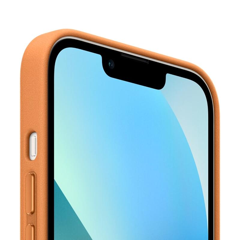 Apple アップル 純正品 iPhone 13 レザーケース ゴールデンブラウン