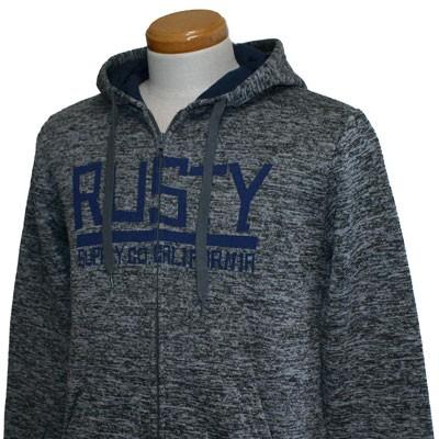 売れ筋商品|||RUSTY(ラスティ)_メンズ_裏起毛ジップパーカー【グレー(GRH)】_925042