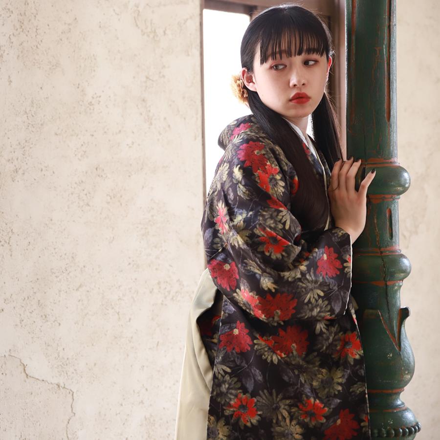 色音 二尺袖 着物 単品 フラワーガーデン 袴 卒業式 レディース 女性