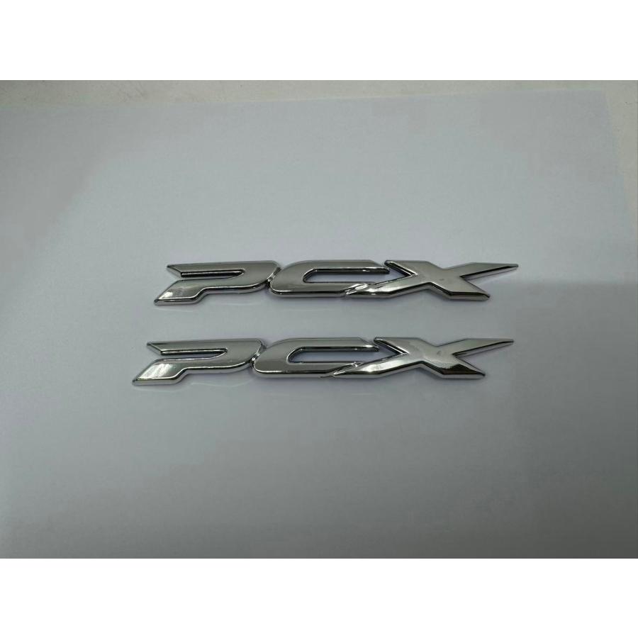 新品 PCX125 メッキ 立体 エンブレム 2枚/セット 社外新品 : レンカ