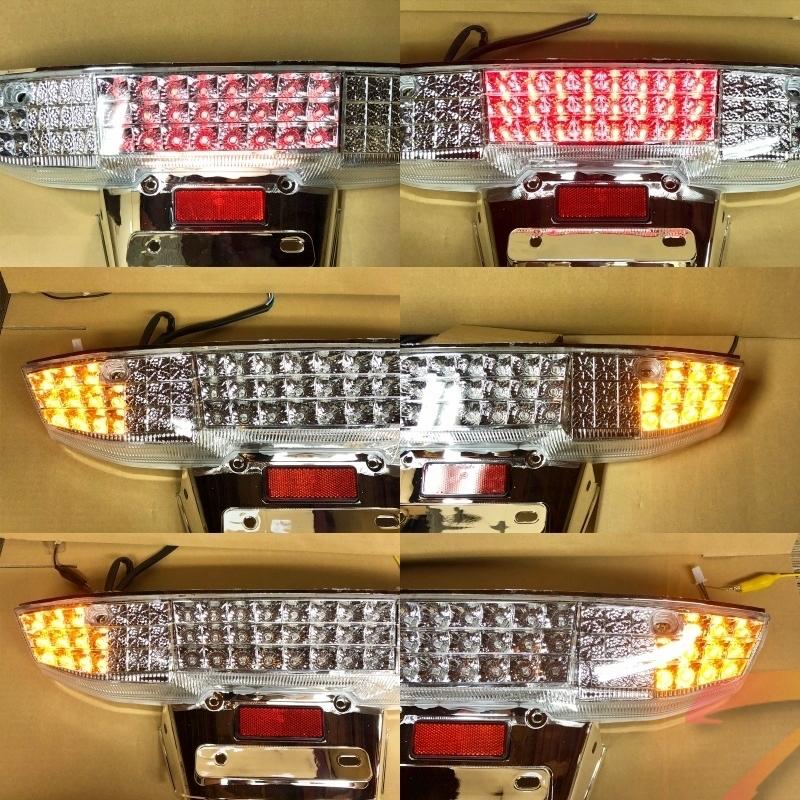 新品未使用 MF02 フュージョン 社外 クリア LEDテール＆Fウインカー フュージョン MF02 LED クリア テール ランプ 新品 社外 セール