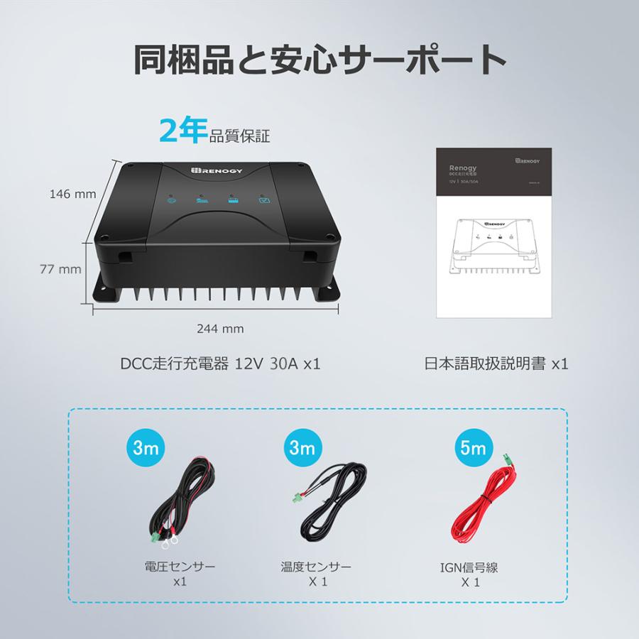 RENOGY 12V 30A 走行充電器 MPPT 3WAY ソーラーバッテリー充電器