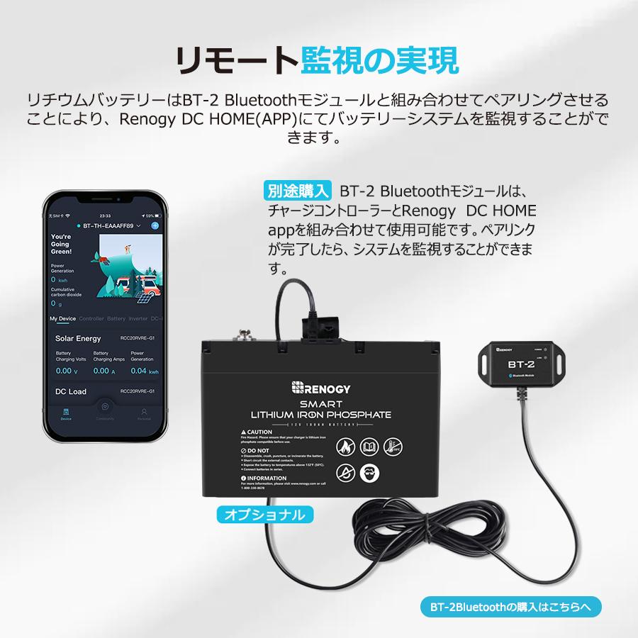 スマートリン酸鉄リチウムイオンバッテリー100ah 12v 1280wh 並列可能 直列不可 Rbt100lfp12s Jp Renogysolar 通販 Yahoo ショッピング