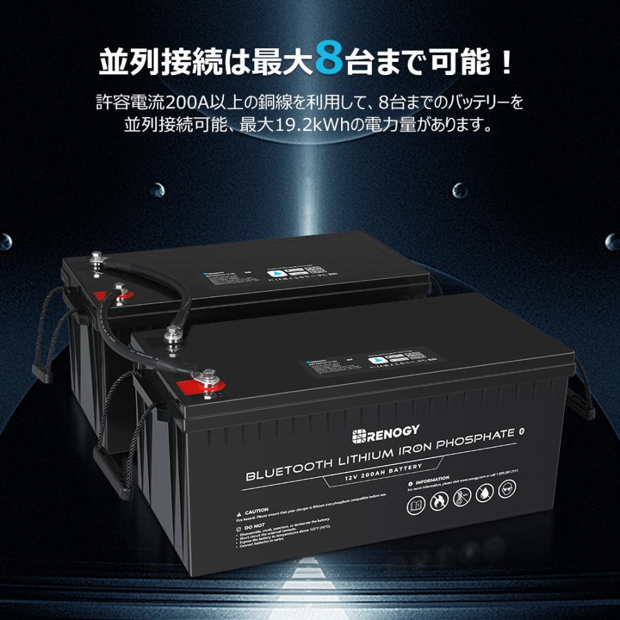 RENOGY レノジー リチウムイオンバッテリー 電池 12V 200Ah 2560Wh  リン酸鉄リチウムイオンバッテリー 電池  キャンピングカー 12V｜renogysolar-store｜10