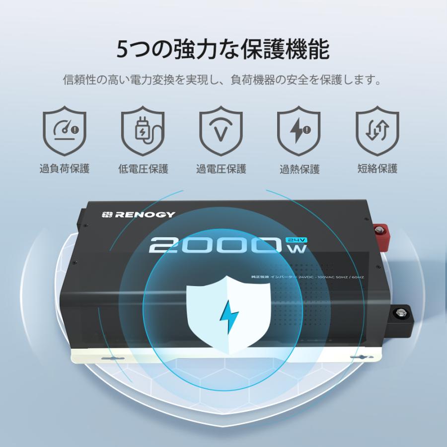 RENOGY（レノジー） 【SALE】RENOGY 24V 2000W インバーター 純正弦波