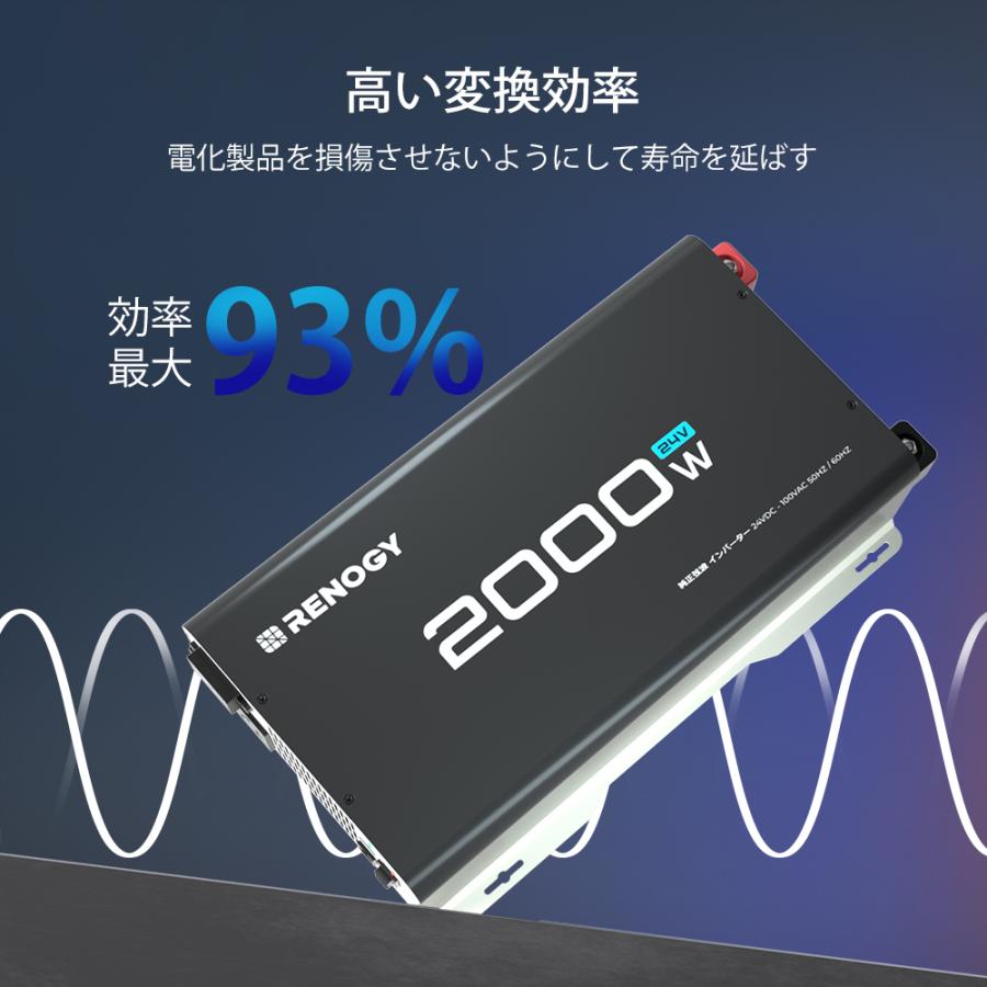 RENOGY（レノジー） 【SALE】RENOGY 24V 2000W インバーター 純正弦波