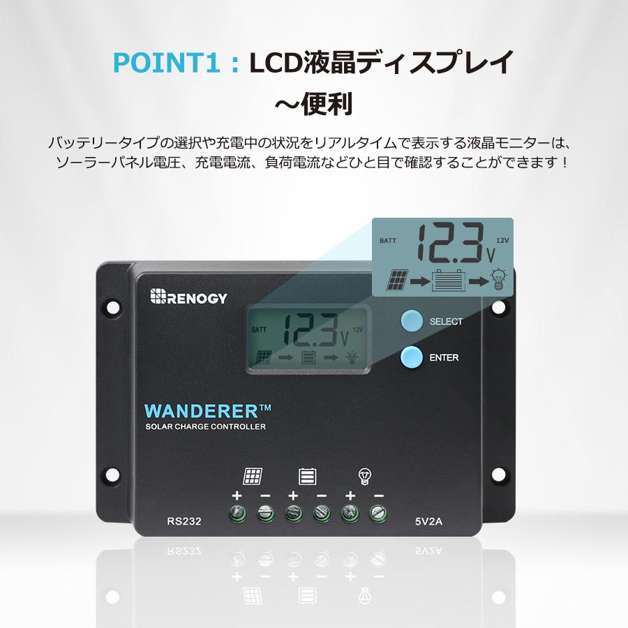RENOGY レノジー PWM チャージ コントローラー 10A WANDERER RENOGY レノジー PWM チャージ コントローラー 10A WANDERER