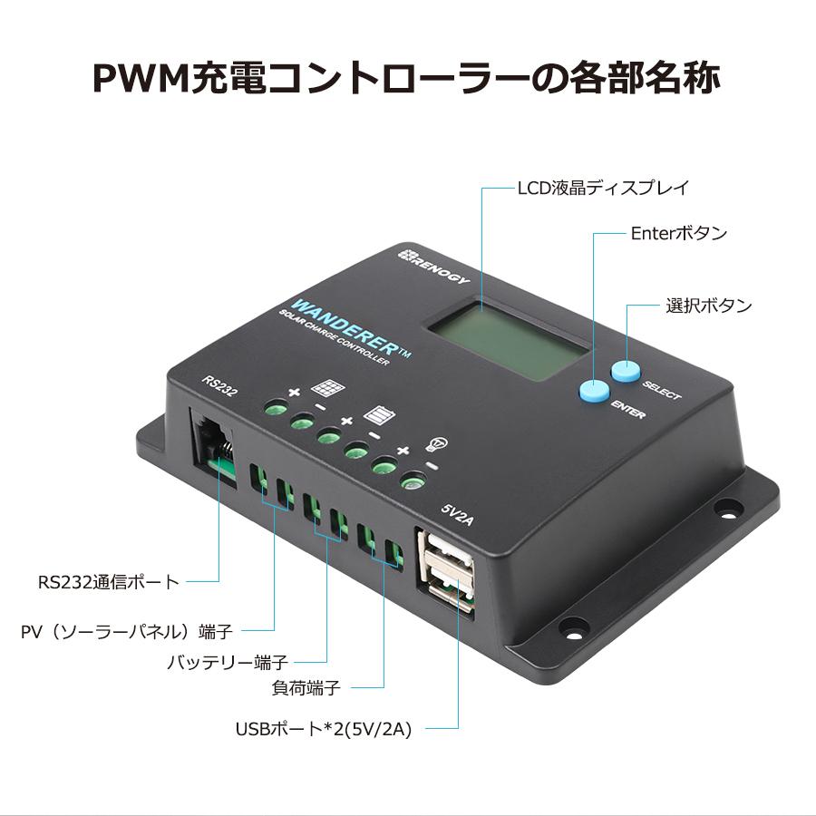 RENOGY レノジー PWM チャージ コントローラー 10A WANDERER RENOGY レノジー PWM チャージ コントローラー 10A WANDERER