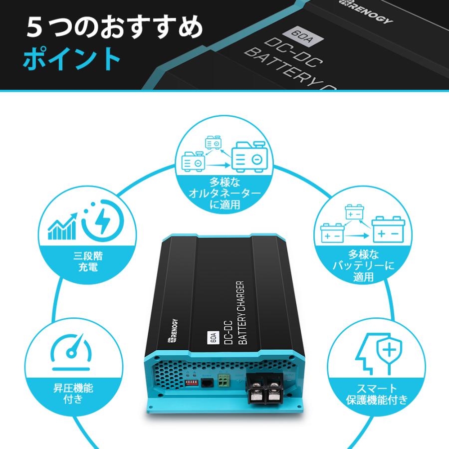 偉大な 一年間保証付き Renogy 12v走行充電器60a Dc Dc キャンピングカー 車専用 走行充電器 オープニング大放出セール Www Thedailyspud Com
