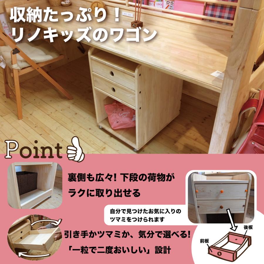 リノキッズ 一人用デスクベッド(ロング)ロフトベッドシステム リノキッズ 一人用デスクベッド(ロング)ロフトベッドシステム